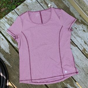 Talbots Stripped Workout Tee Large